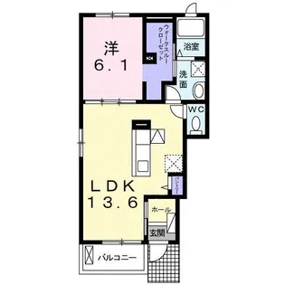 ビレッジヒル Ⅷ【1階】の間取り