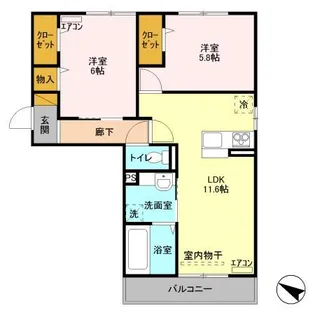 アベニールⅡ【3階】の間取り
