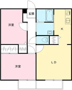 サンガーデン中妻C【101号室号室】の間取り