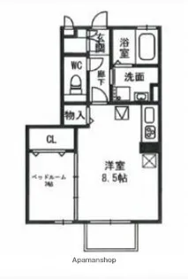 レセンテ紫峰ヶ丘 B棟【2階】の間取り