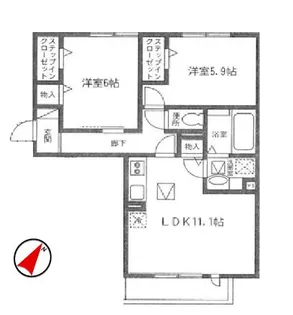SERENOMORIYA【3階】の間取り