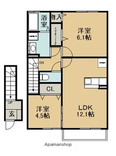 アモールⅡ【2階】の間取り