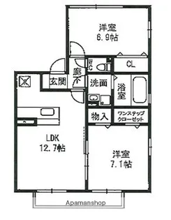 パサージュ C棟【2階】の間取り