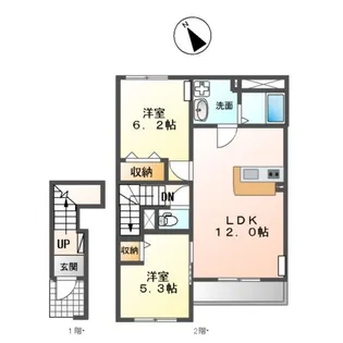 エストレージャTHK【2階】の間取り
