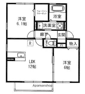 メゾン・ソレイユC【1階】の間取り
