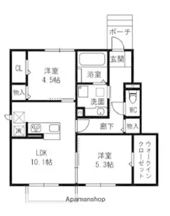プランドール【1階】の間取り