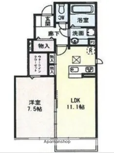 グランメゾン美園【1階】の間取り
