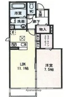グランメゾン美園【1階】の間取り