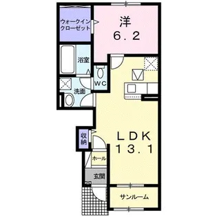 メゾン ジュリ【1階】の間取り