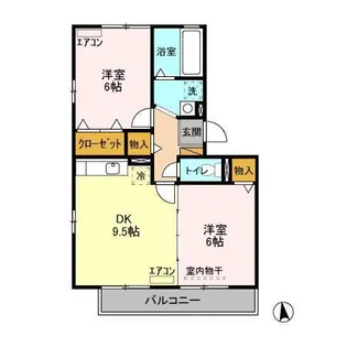 ラ ルーナ A【2階】の間取り