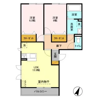 BRANCHE HILL(ブランシェヒル)【2階】の間取り