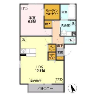 ベル・アジュールⅡAB A棟【2階】の間取り