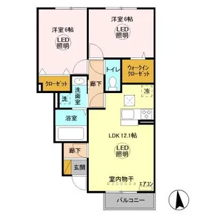 エルクルーズ【1階】の間取り