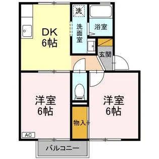 メゾン森PARTⅦ Ⅷ【2階】の間取り