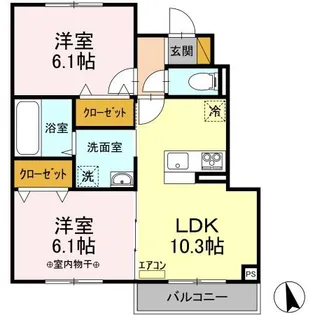 ノールロワール A【1階】の間取り