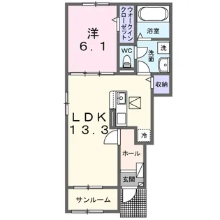 ルノン Ⅰ【1階】の間取り