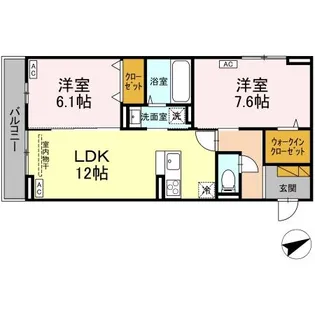 E’CLAT(エクラ)【2階】の間取り