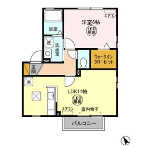 メゾン森PART ⅩI・ⅩII【1階】の間取り