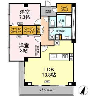 プライム フォレスト 百合ケ丘【4階】の間取り