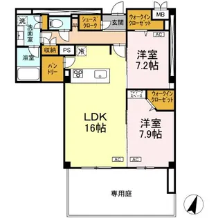 プライム フォレスト 百合ケ丘【1階】の間取り