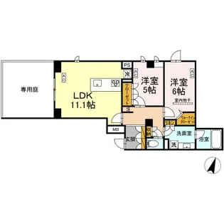 プライム フォレスト 百合ケ丘【1階】の間取り