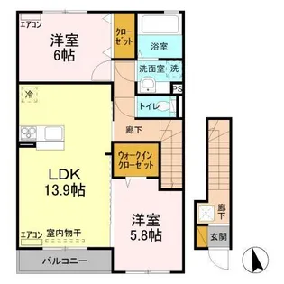 エクセルハイムヤマセイ【2階】の間取り