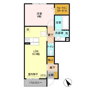 コゥジーコート【1階】の間取り