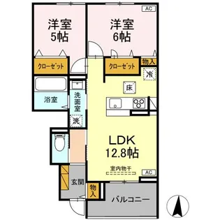 LA MER KOU(ラ・メール コウ)【1階】の間取り