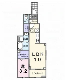 ホグワーツB【1階】の間取り