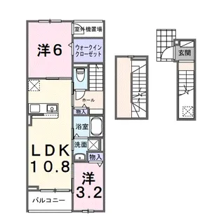 ホグワーツB【3階】の間取り