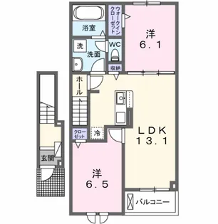 カルム ミー【2階】の間取り