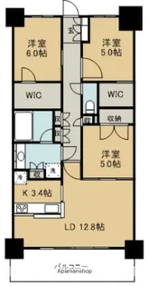 レーベン守谷 THE SQUARE 727【7階】の間取り