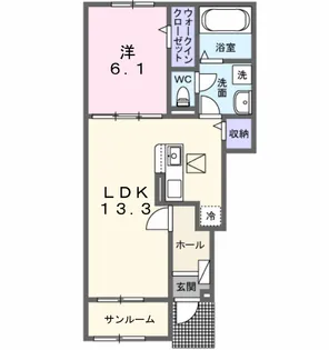 カルム【1階】の間取り