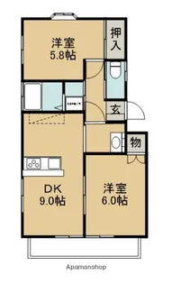 コーポヒルラック11号棟【1階】の間取り