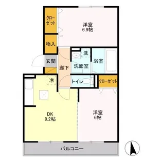 サンシャインみどりの【1階】の間取り