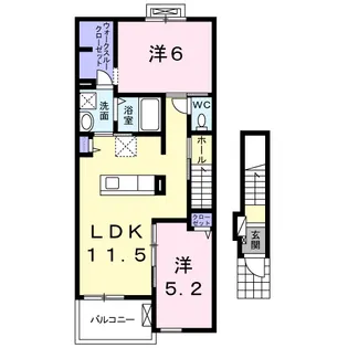 シュティルA【2階】の間取り