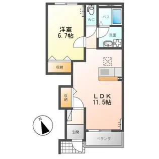 PENSION RICHESSEⅡ(パンション リシェスⅡ)【1階】の間取り
