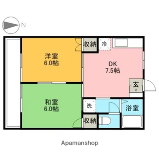 サマックスエダノA【2階】の間取り