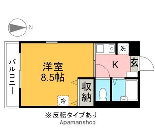はよしハイツB【208号室】の間取り