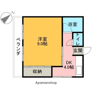 御幸ヶ原コーポ【101号室】の間取り