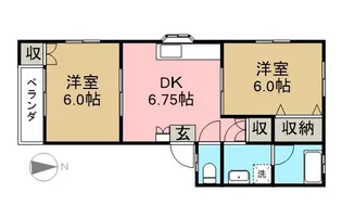 2DKの間取り画像