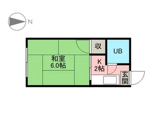 上原ハイツ【202号室】の間取り