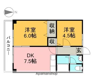 小林マンション3号棟【306号室】の間取り