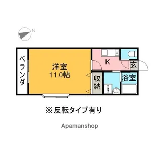 コーポアルタⅢ【301号室】の間取り