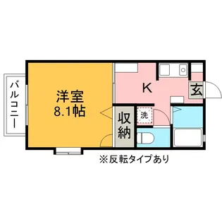 マリアージュE棟【105号室】の間取り