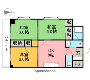 グレースハイム【301号室】の間取り