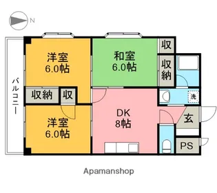 グレースハイム【201号室】の間取り