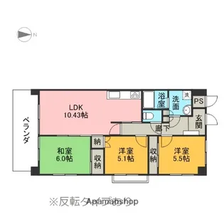 クロワサンス【301号室】の間取り