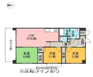 クロワサンス【801号室】の間取り