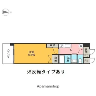 クロワサンス【402号室】の間取り